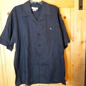 Daniel Ellissa Linen Button Down Short Sleeve Shirt